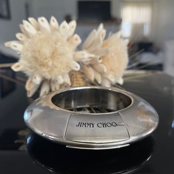 Silver tone jimmy choochunky bangle - Picture 3 of 5
